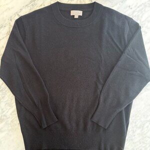 J. Crew Cashmere classic-fit crewneck sweater, Ladies XXS, Black